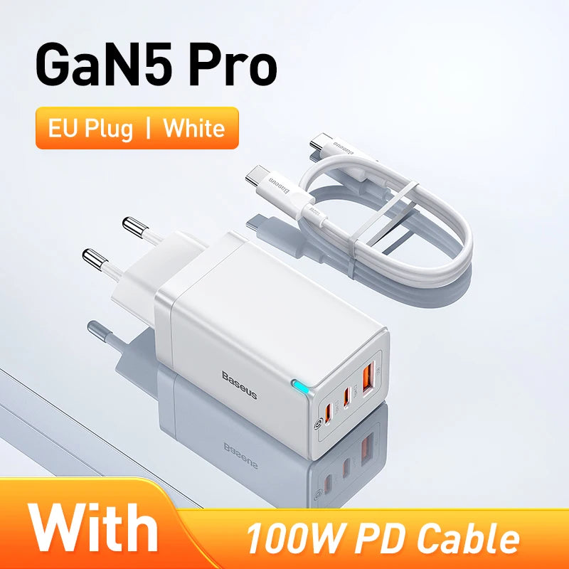 Baseus 65W GaN Charger Quick Charge Type C PD QC Charger USB Charger Portable Fast Charger For Laptop iPhone 17 16 15 14 13 Pro - Shoppiline