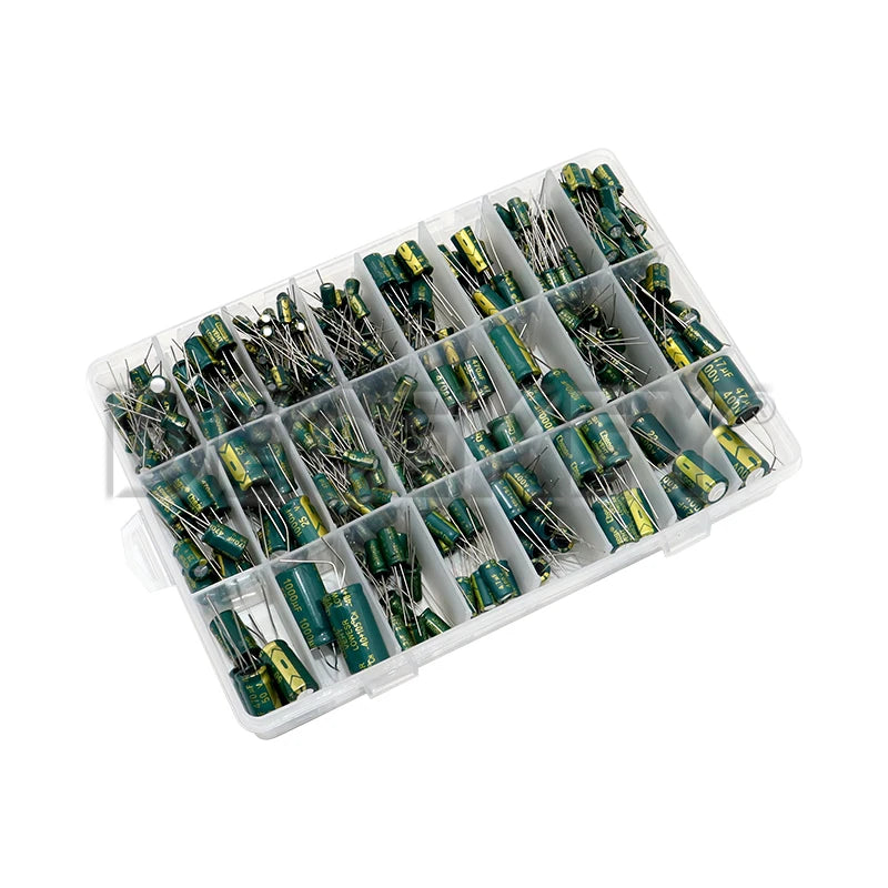 391pcs High Frequency Electrolytic Capacitor Kit 24 Values 10V 16V 25V 35V 50V 400V for TV LCD Monitor Game - Shoppiline