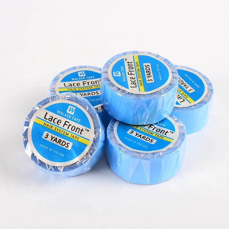 3YARDS Hair SystemsTape For Lace Front Blue Double Sided Wig Tape For Hair Extensions Adhesive Tape Wig Styling Tools
