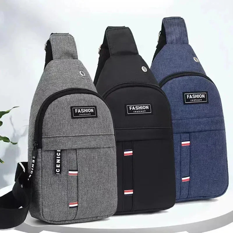 Men's Waterproof Chest Bag, Adjustable Shoulder Strap, Large Capacity, Outdoor Sports, Casual Fashion，water-resistant Fabric
