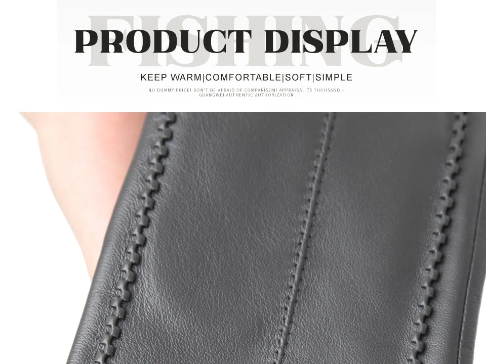 Women's sheepskin gloves winter warm plus velvet short thin touch screen driving color women's leather gloves good quality -2226