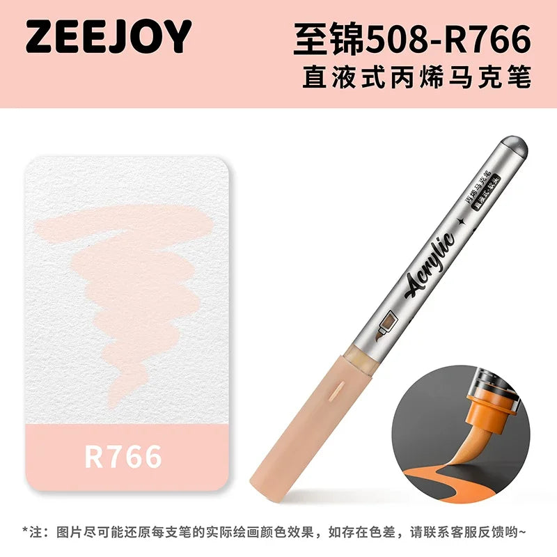 ZEEJOY 120/12/1 Colors Direct Liquid Acrylic Marker Pens Waterproof Pen Soft Brush Nib for Manga School Art Supplies Stationery
