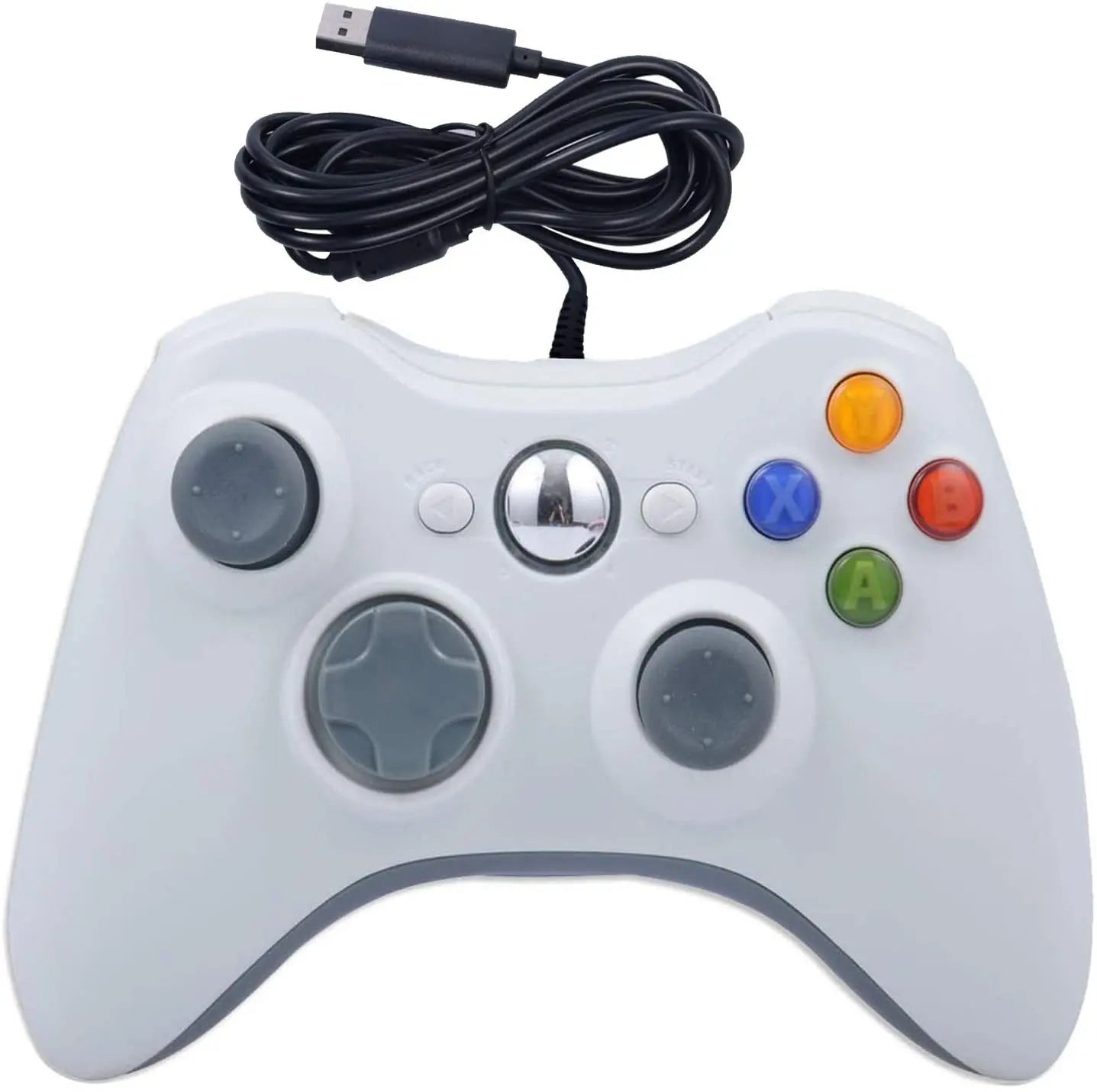 Wired Game Controller for Xbox 360 with Dual-Vibration,Compatible with Xbox 360/360 Slim&PC Windows 7,8,10,11