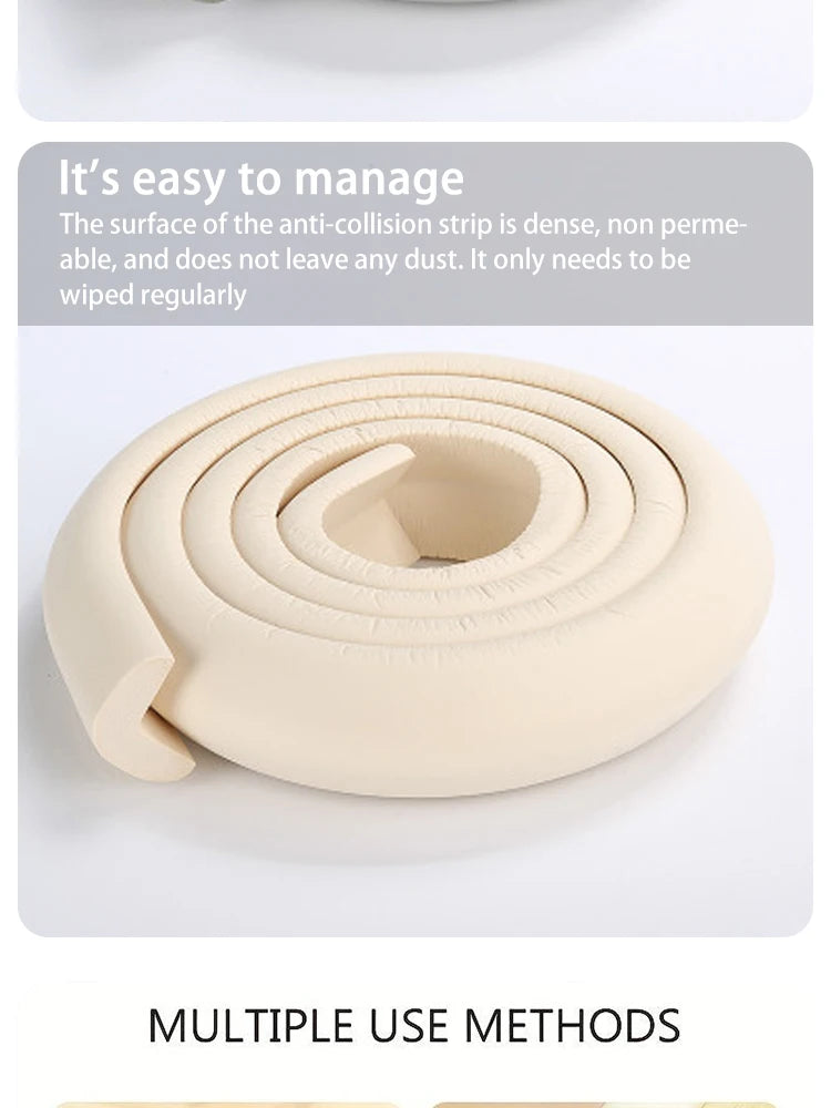 2M Child Bumper Strips Baby Safety Bumper Strips Table Safety Edge Coffee Table Corner Protection Strips