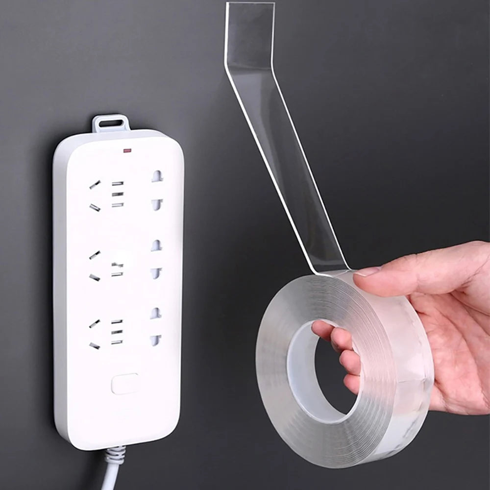 1/3/5m Nano Tape Double-Sided Adhesive Tape Waterproof Transparent Reusable Mounting Tape Heat Resistance Professional Home Tape