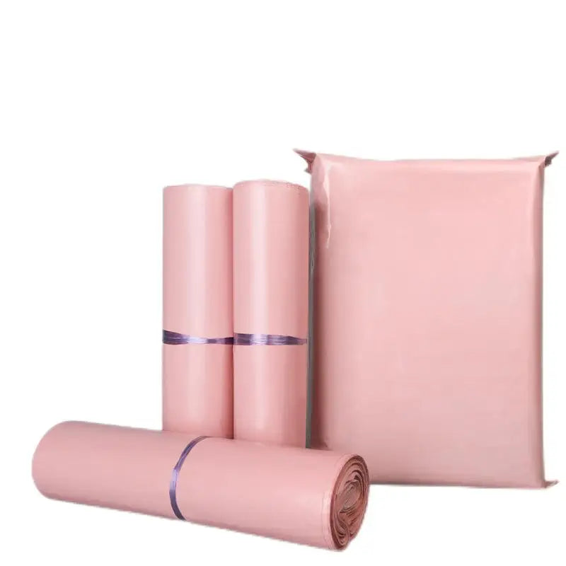 100Pcs Lotus Root Powder Envelope Storage Bags PE Plastic Courier Shipping Bag Waterproof Self Adhesive Seal Pouch Mailing Bags