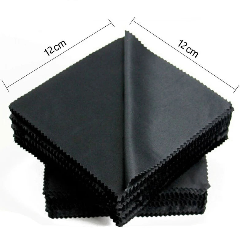 1/20/100/300 Stück/Packung Schwarzes Mikrofaser-Brillenputztuch 13*13cm Brillenreinigungstuch Brillenputzzubehör