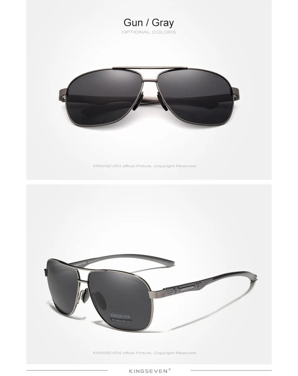 KINGSEVEN 2024 Polarized Men Aluminum Sunglasses UV400 Mirror Male Women for Men Fashion Eyewear Driving Sun Glasses