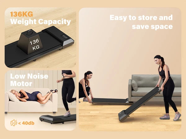 300lbs Treadmill for Home 2.5HP Treadmills Walking Pad LCD Digital Data Display 2in1 Walking Running Fitness Exercise Machine - Shoppiline