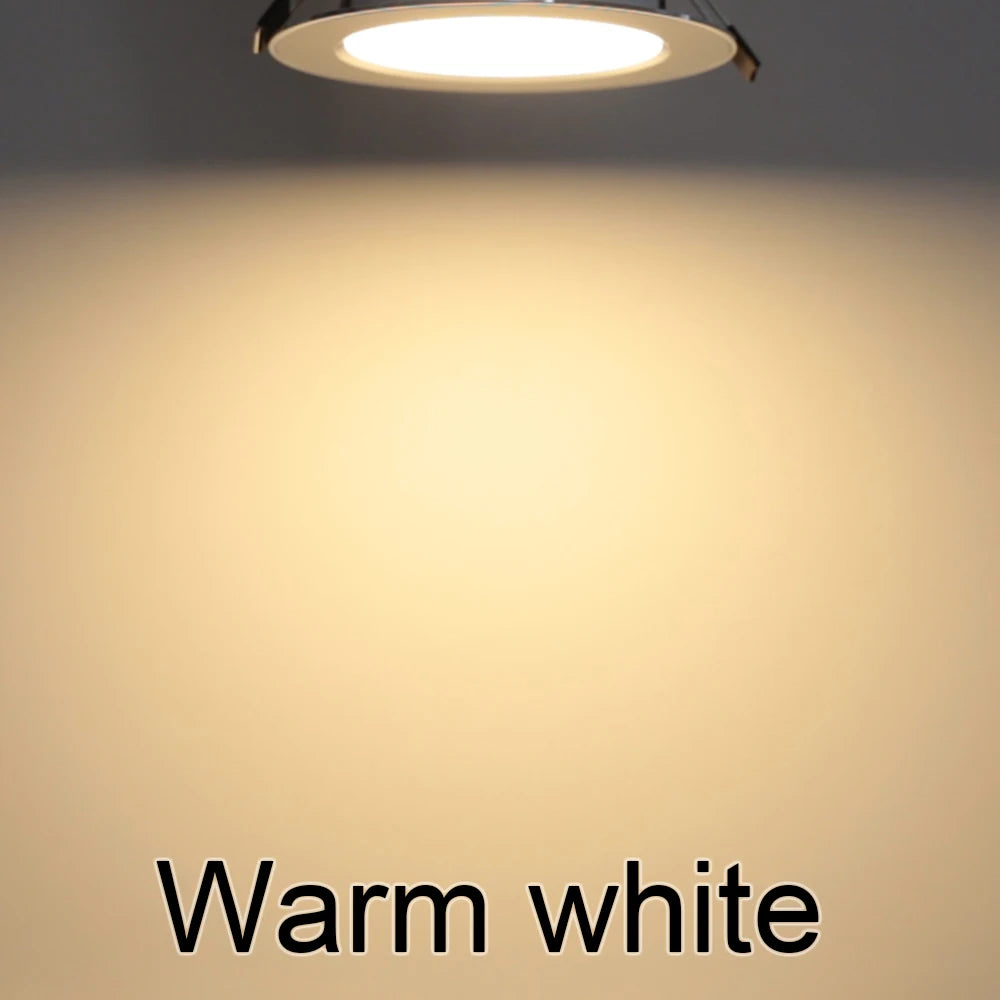 Spotlights LED Ceiling Downlight AC 220V 18W 15W 12W 9W 7W Recessed Round Lamp Spot LED Dowm Light Hidden Indoor Lighting Panel