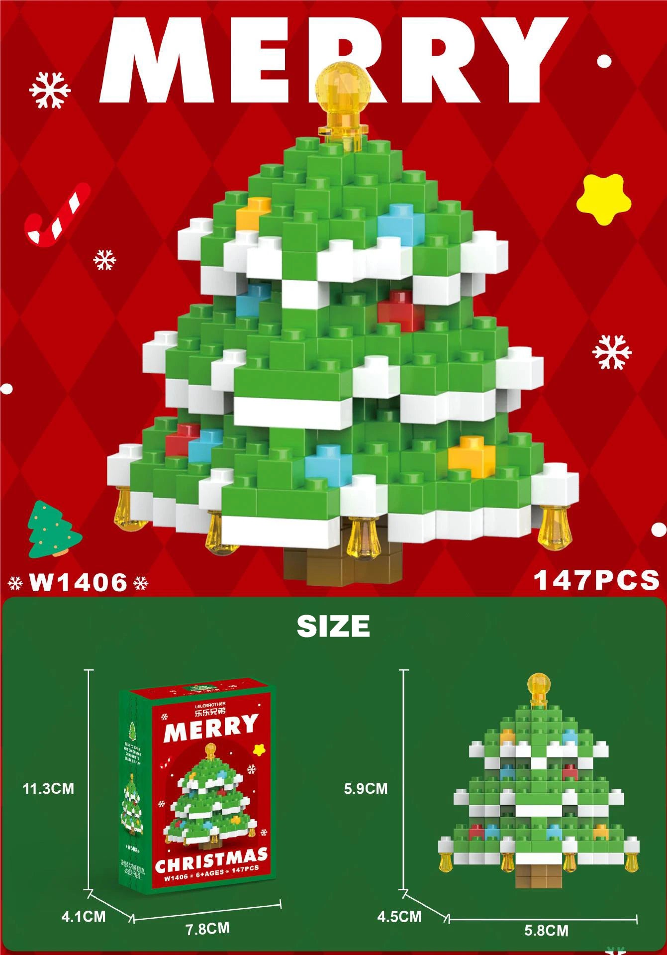 DIY Christmas Santa Claus Building Blocks Set Christmas Themed Brick Ornaments Mini Block Figures Christmas Birthday Gifts