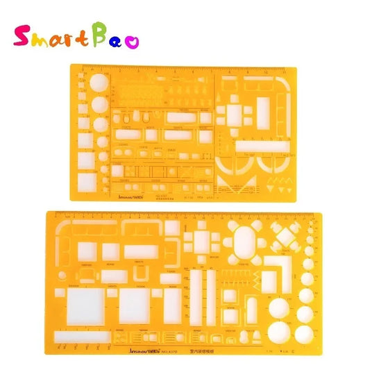 1:50 Scale Architect Drawing Template House Plan Interior Design Decoration Furniture Building Formwork Stencils Drafting Tools