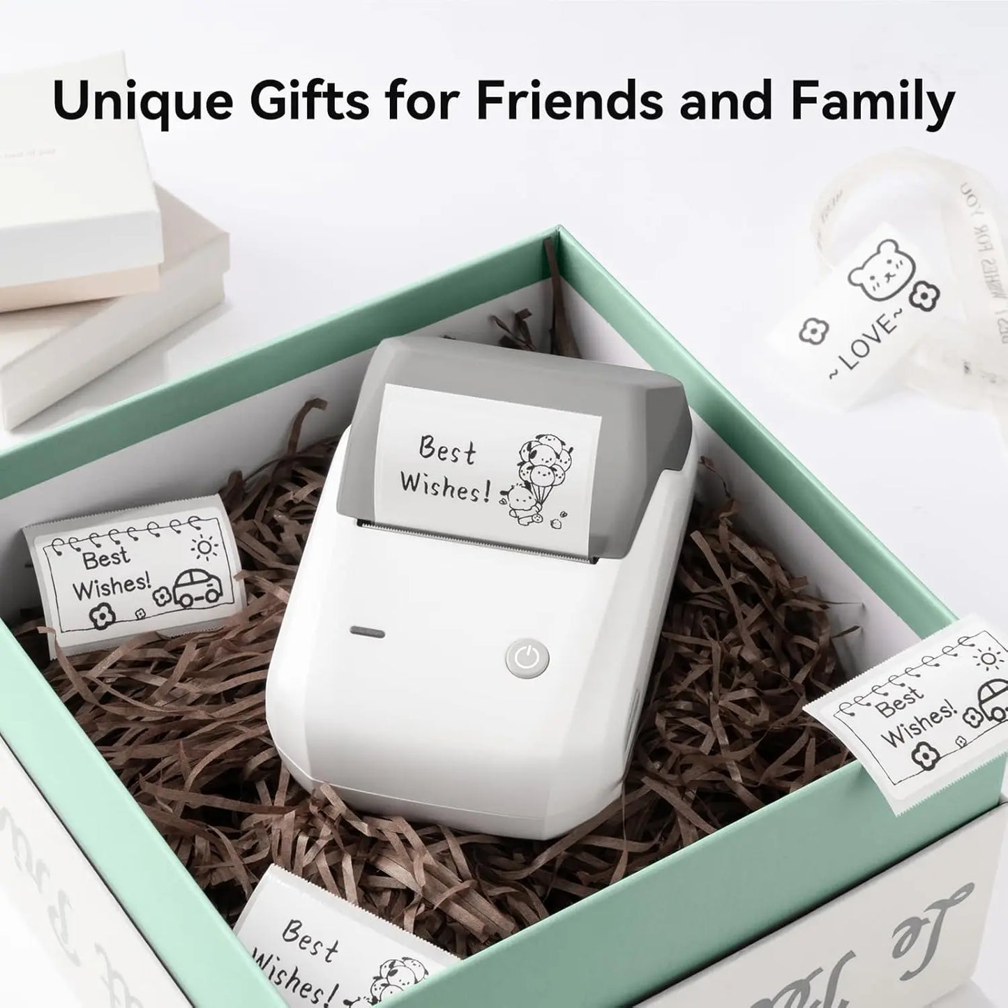 NIIMBOT B1 Portable Thermal Printer With Tapes 2 Inch Adhesive Label Machine Mini Bluetooth Sticker Maker Waterproof Labels Roll - Shoppiline