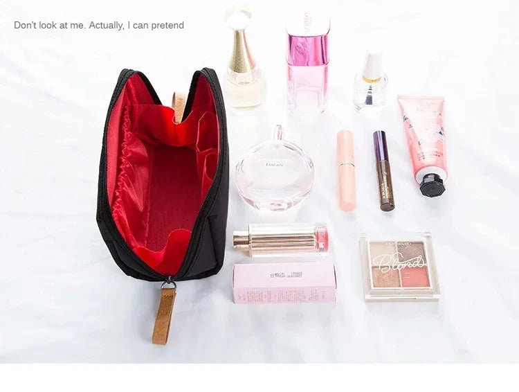 2024 Neue Kosmetiktasche für Damen, einfarbig, koreanischer Stil, Make-up-Tasche, Kulturbeutel, wasserdichter Make-up-Organizer, Luxustasche