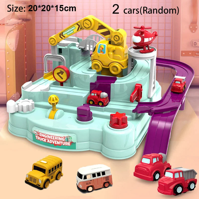 Racing Rail Car Model Space Aerospace Animals Educational Toys Children Train Track Adventure Brain Mechanical Interactive Game - Shoppiline