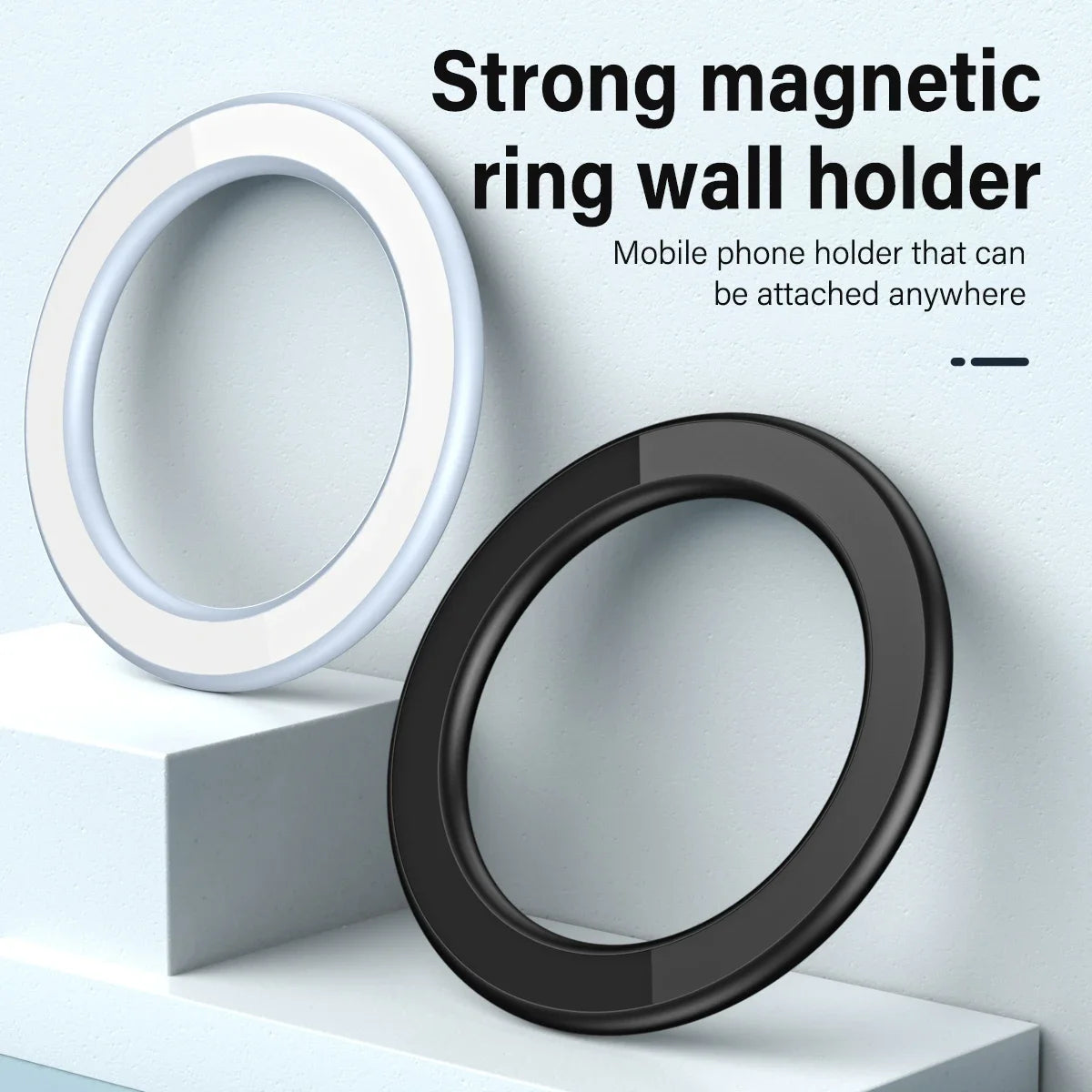 Strong Magnet Phone Stand - Magsafe Compatible for iPhone 14-12, iPad, Universal Tablet (Car/Wall Use)