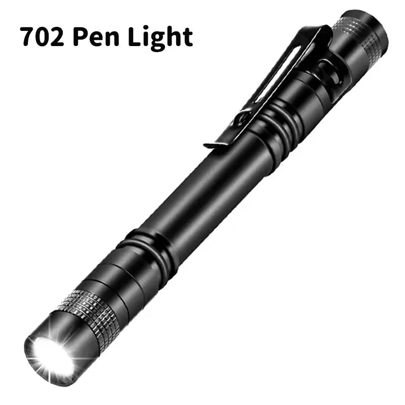 Ultra Bright Mini Portable LED Pen Light High Lumens Pocket Flashlight Handheld Torch for Camping Outdoor Emergency Use