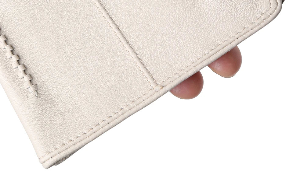 Women's sheepskin gloves winter warm plus velvet short thin touch screen driving color women's leather gloves good quality -2226