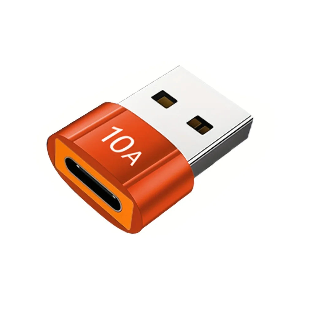 10A USB to Type C Adapter Fast Charging Connector Type C Male to USB Female Converter OTG for Laptop Xiaomi Samsung USB-C otg