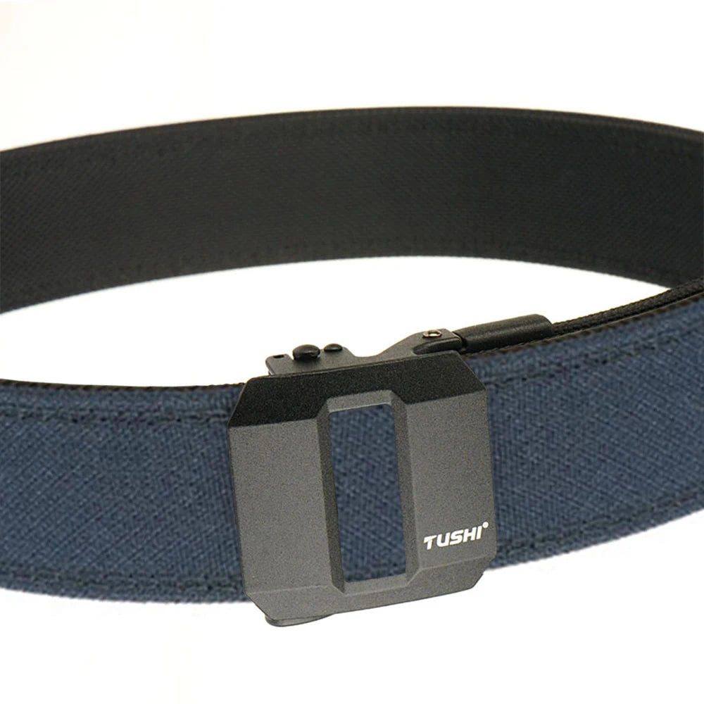 TUSHI Belt Hard Tactical Belt for Men Metal Automatic Buckle IPSC Gun Belt 1100D Nylon Military Belt Outdoor Sports Girdle Male