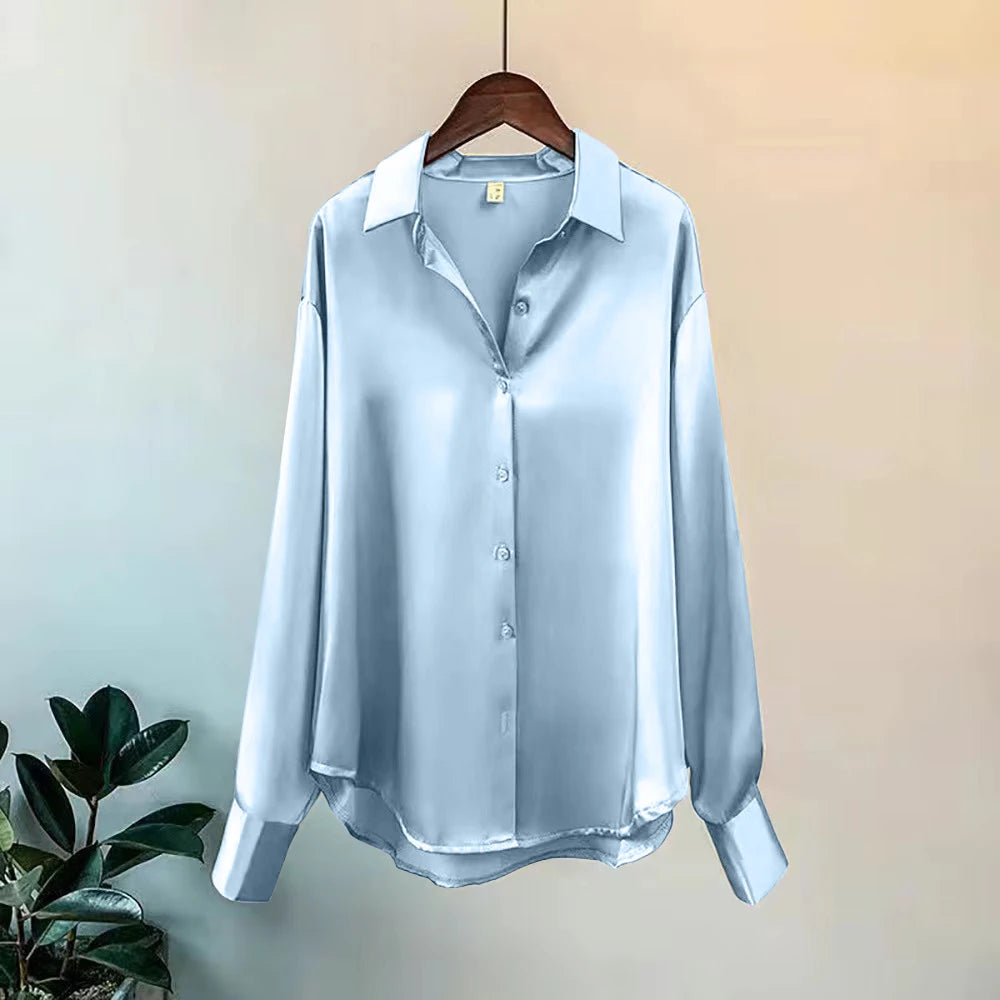 2025 Printemps Chemises et Blouses Nouveaux Cardigans Pullover Femme Haut Tricoté Coréen Manches Longues Revers Bouton Élégance Doux Manteaux Décontractés