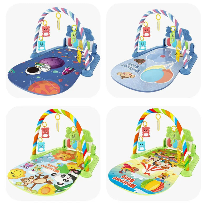 Baby Musik Spieldecke Krabbeldecke Neugeborenen Teppich Pedal Klaviertastatur Baby Fitness Rack Spielmatte Krabbelspielkissen Spielzeug Geschenk