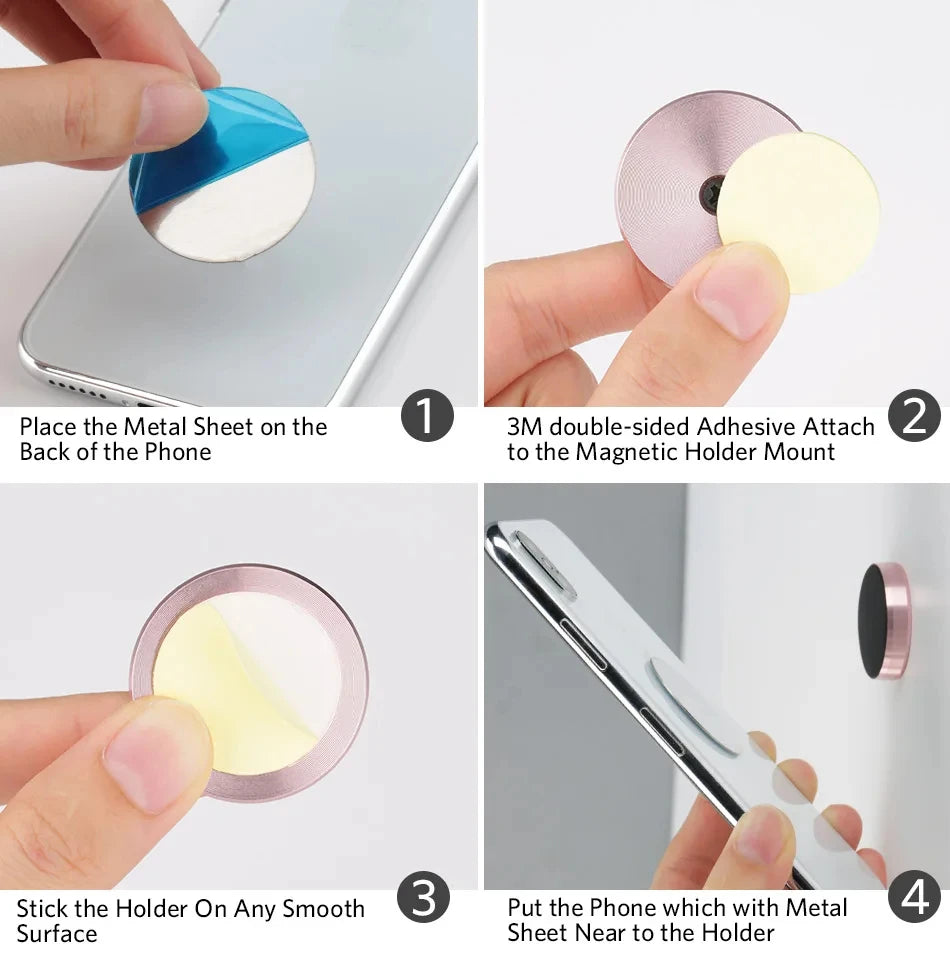 Magnetic Car Phone Holder Universal Magnetic Mount Bracket Stick on Car Dashboard Wall for iPhone Xiaomi Huawei Phone Car Holder