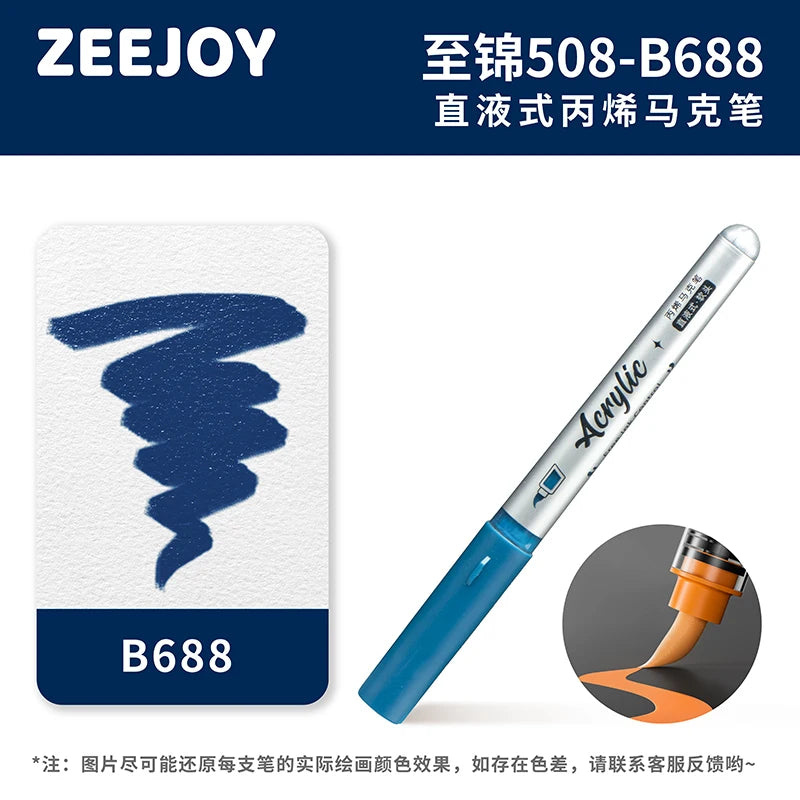 ZEEJOY 120/12/1 Colors Direct Liquid Acrylic Marker Pens Waterproof Pen Soft Brush Nib for Manga School Art Supplies Stationery