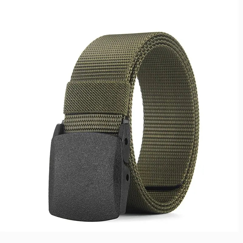 Men's Belt Outdoor Casual Canvas Belt Metal Free Training Nylon Tactical Belt，Versatile For Jeans, Dress，Casual ，For Men Women