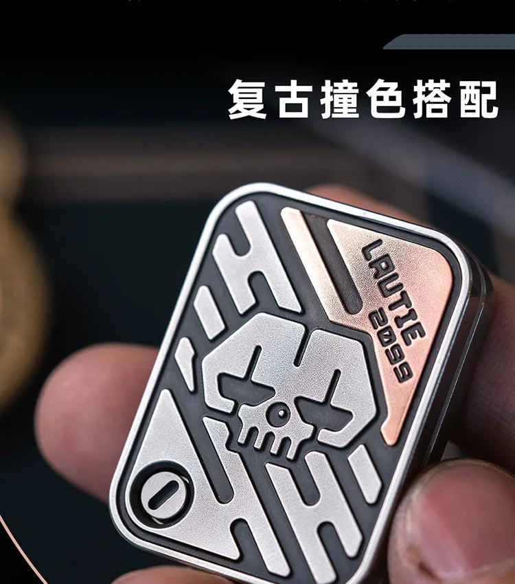 Stress Relief Push Card Metal Fingertip EDC Poker A K King Gyro Toy for Office Adults Anti Anxiety Fidget Papa Coin