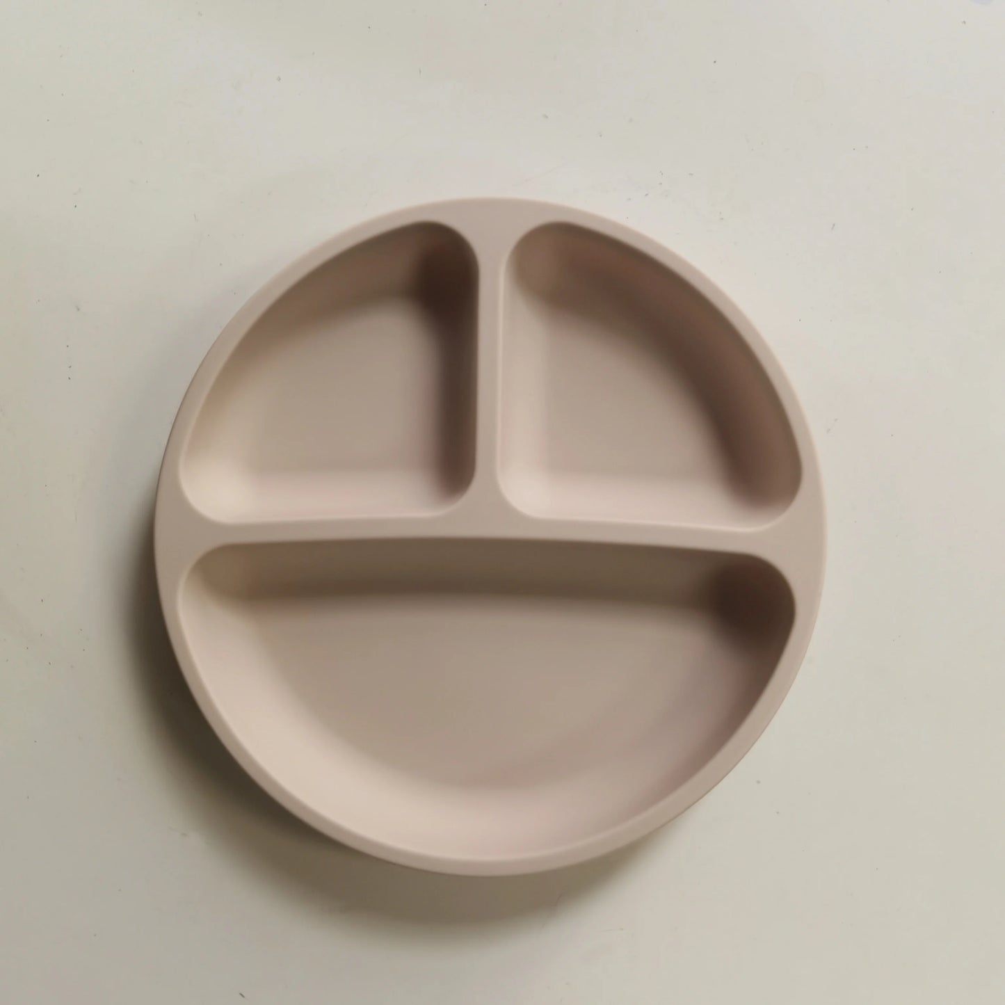Suction Plates For Babies, Silicone With Lid Divided Design Dinner Plate