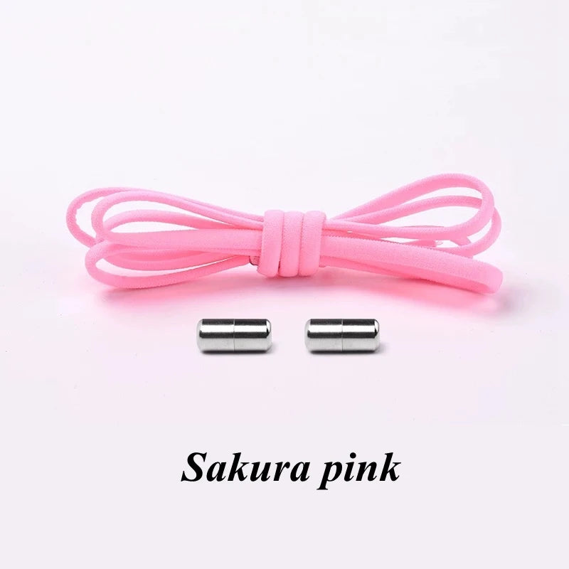 Semicircle No Tie Shoelaces Elastic Shoe laces Sneakers shoelace Metal Lock Lazy Laces for Kids and Adult One size fits all shoe
