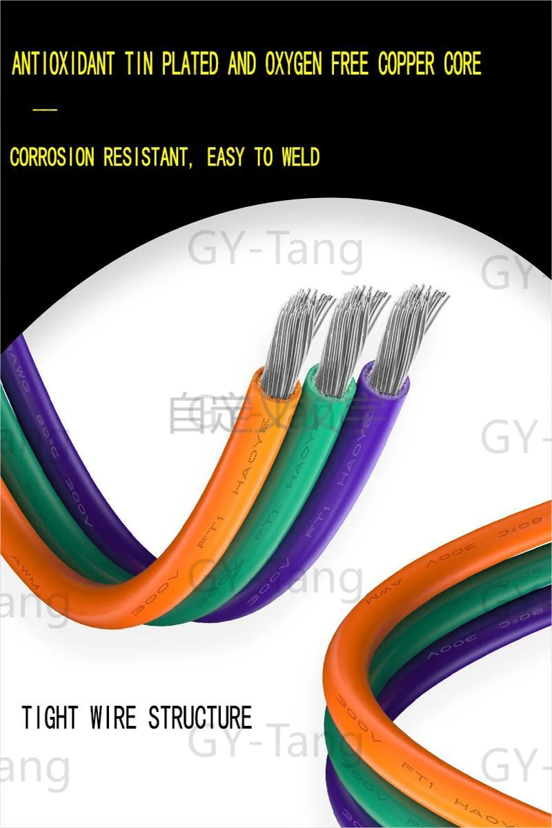 20-24AWG Electric Wire Flexible Silicone Wires 22 Gauge Stranded Tinned Copper Wire 5 Colors 16.4ft/5m Each or 32.8ft/10m Each - Shoppiline