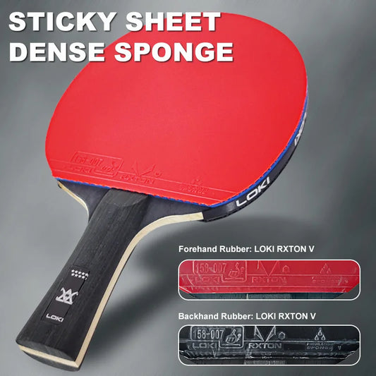 LOKI ARTHUR 9 Star Table Tennis Racket Carbon Offensive Lightweight Ping Pong Racket Paddle Bat with Sticky Rubber ITTF Approved - Shoppiline