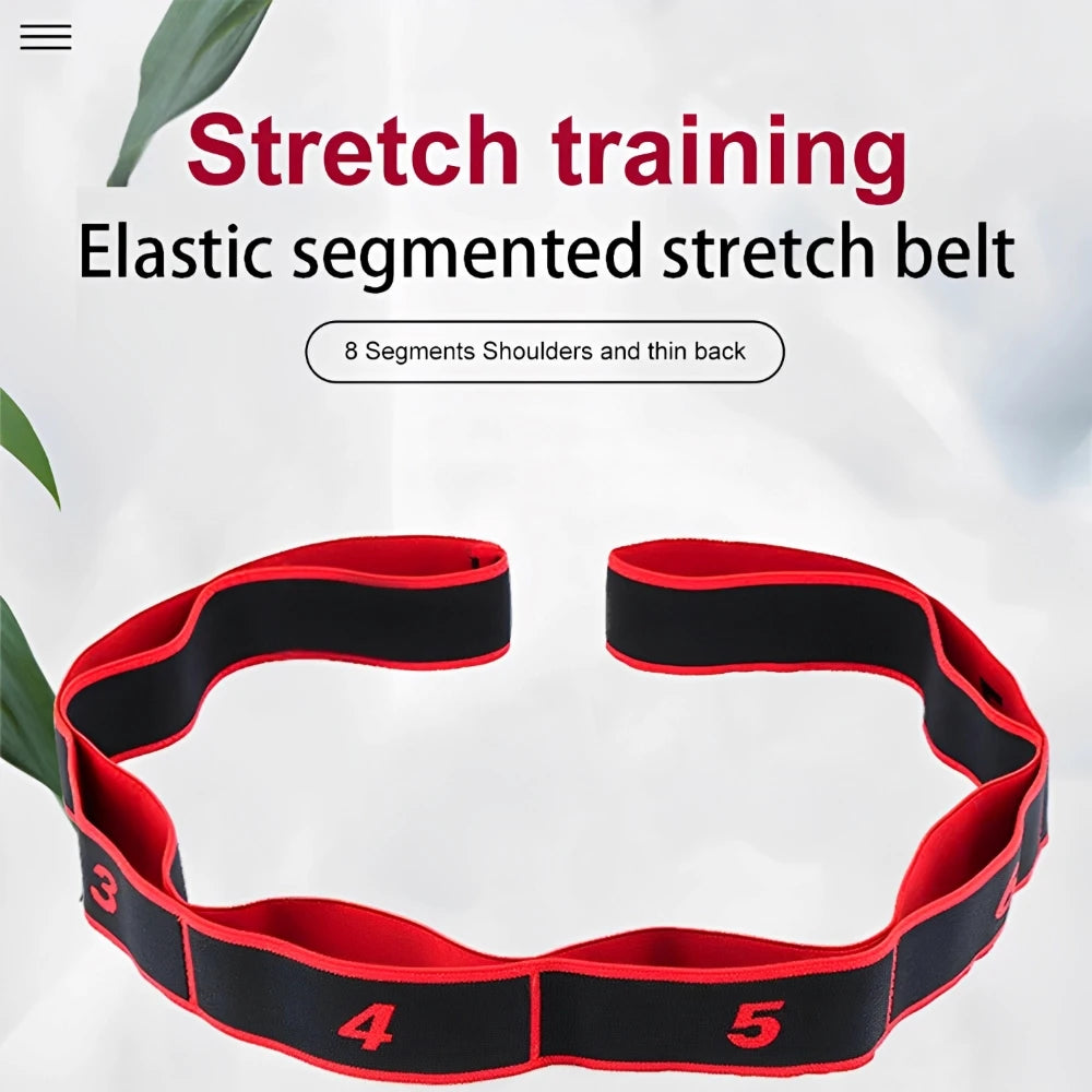 8/10 Sections Dance Resistance Band Yoga Stretching Pilates Fitness Digital Elasticity Elastic Stretch Training Tension Belt