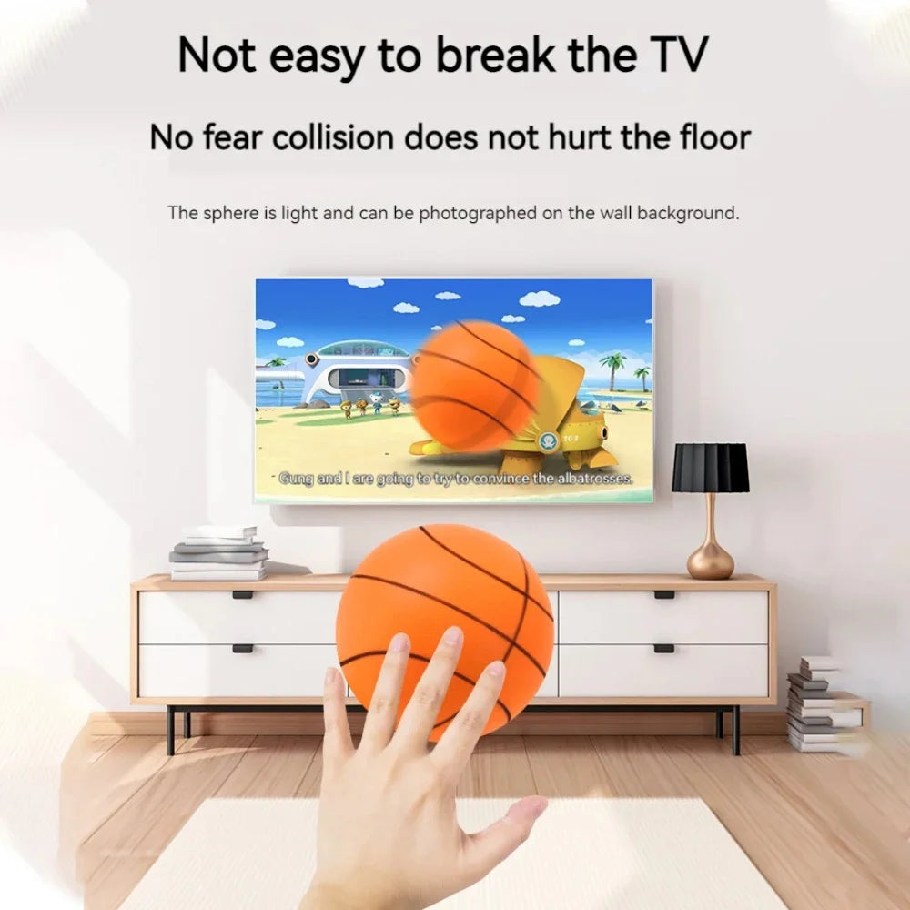Foam Basketball Kids Silent Basketball Bouncing Mute Silent Ball Bounce Squeezable Mute Bouncing Basketball - Shoppiline