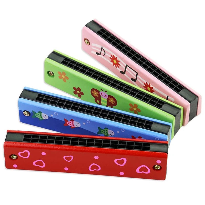 Kinder Holzmundharmonika Musikinstrument Spielzeug Musikalische Lernhilfen Puzzle Frühkindliche Bildung Kindergarten Anfänger TMZ