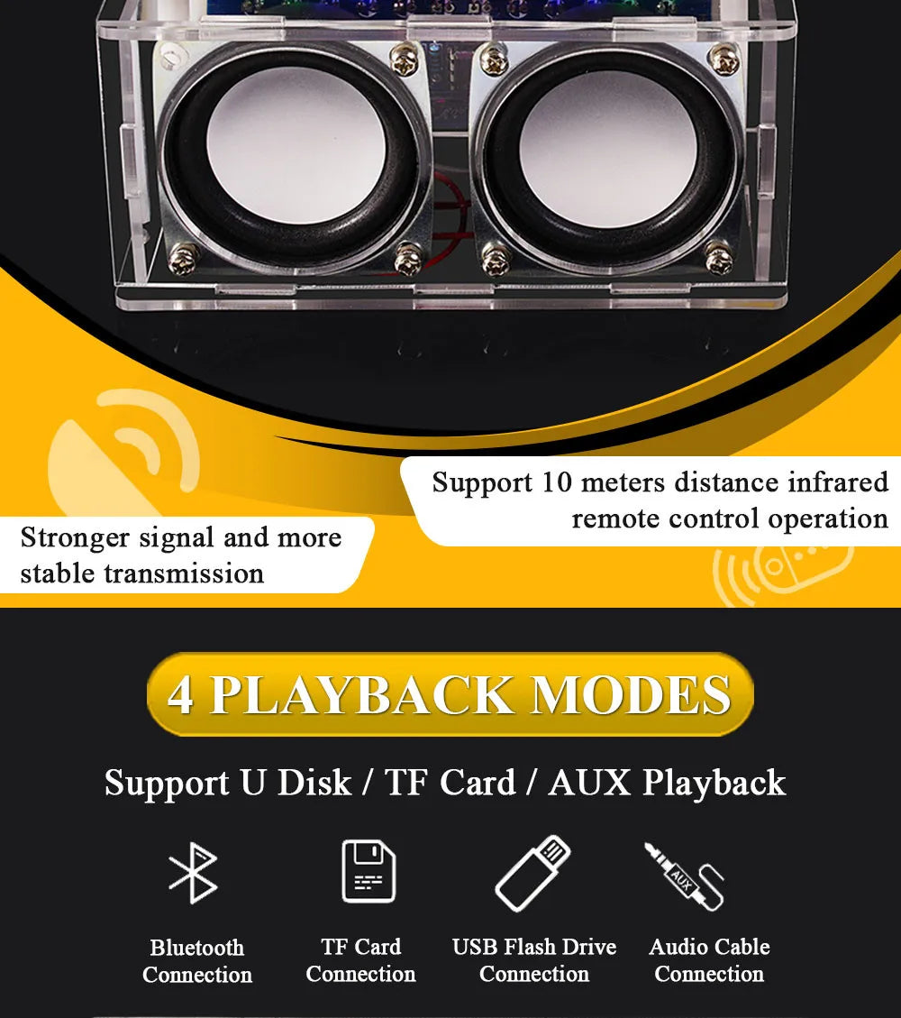 DIY BT Speaker Kit with FM Radio 87.5-108MHZ DIY Soldering Project Practice Solder Assembly U Disk TF Electronic Kit - Shoppiline