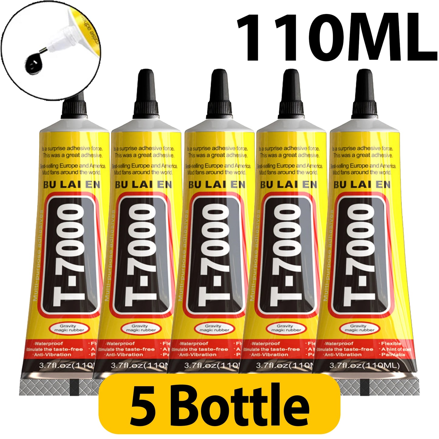 1/5Pcs B7000 Glue Mobile Phone Screen Superglue T-7000 Adhesive Telephone Glass Glue Repair Point Diamond Jewelry DIY Glue Tools