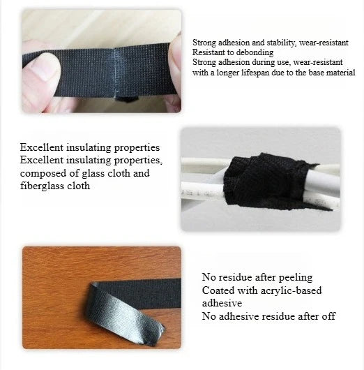 15M 9/15/19/25/32MM Heat-resistant Adhesive Cloth Fabric Tape For Automotive Cable Tape Harness Wiring Loom Electrical Heat Tape