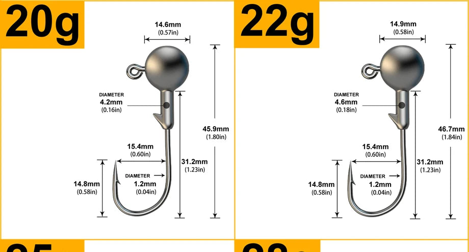 1g 2g 3g 4g 5g 10g 20g 22g 25g 28g crank Jig head hook fishing hook head Jig lure hard bait soft worm jig hook for fishing