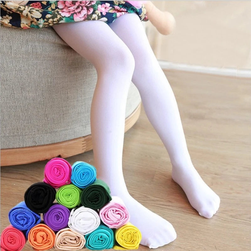 Sommer Frühling Candy Color Kinder Strumpfhosen Ballett Tanz Strumpfhosen für Mädchen Strumpfhosen Kinder Samt Uni Weiß Strumpfhosen