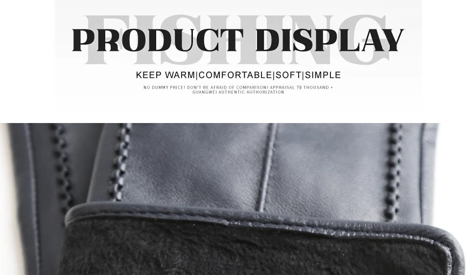 Women's sheepskin gloves winter warm plus velvet short thin touch screen driving color women's leather gloves good quality -2226