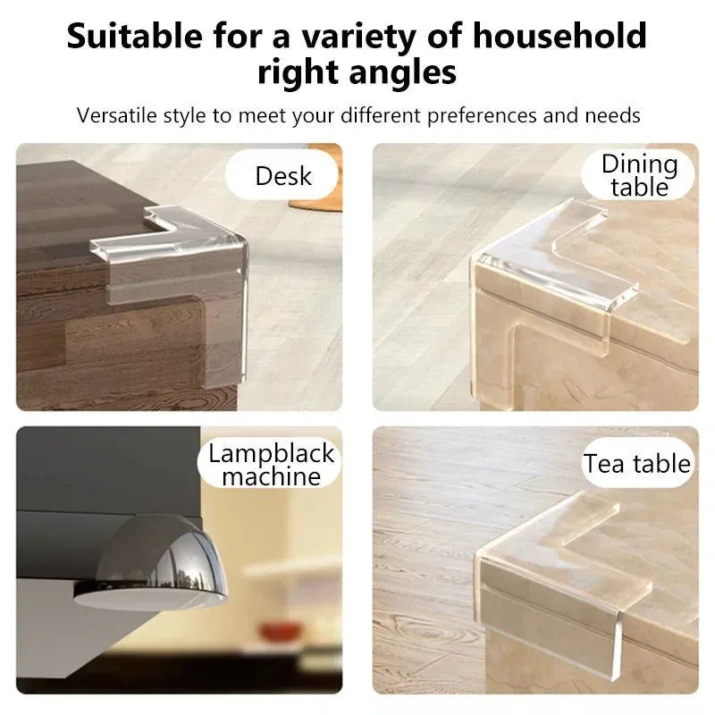 4/8/10/12Pcs Baby Safety Silicone Protector Table Corner Edge Protection Cover Transparent Anti Collision Soft Guard Home Tool