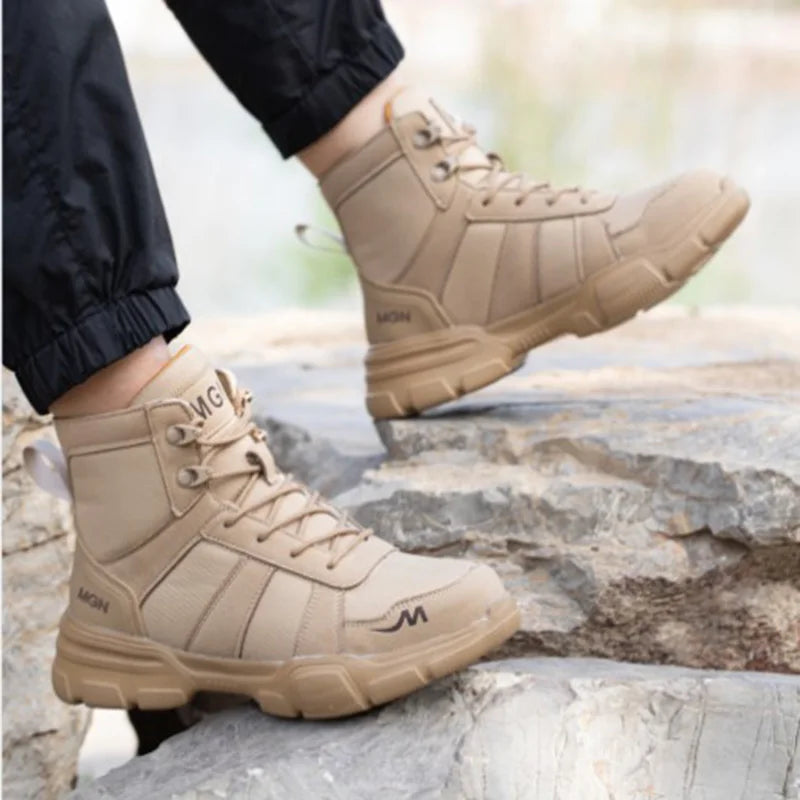 Work Boots Indestructible Safety Shoes Men Steel Toe Shoes Puncture-Proof Sneakers Women Non Slip Work Shoes Male Tactical Boots - Shoppiline