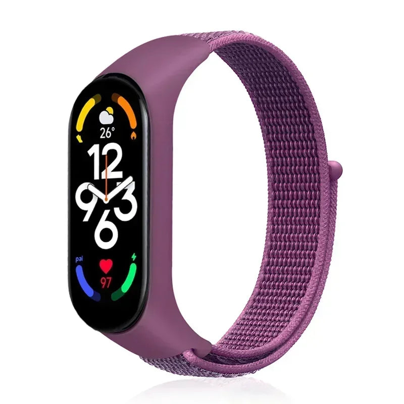 Nylon loop Mi band 4 5 6 Strap Replacement Soft Adjustable Wrist Watchband Pulsera correa For Xiaomi Mi band 3 4 5 6 7 Bracelet