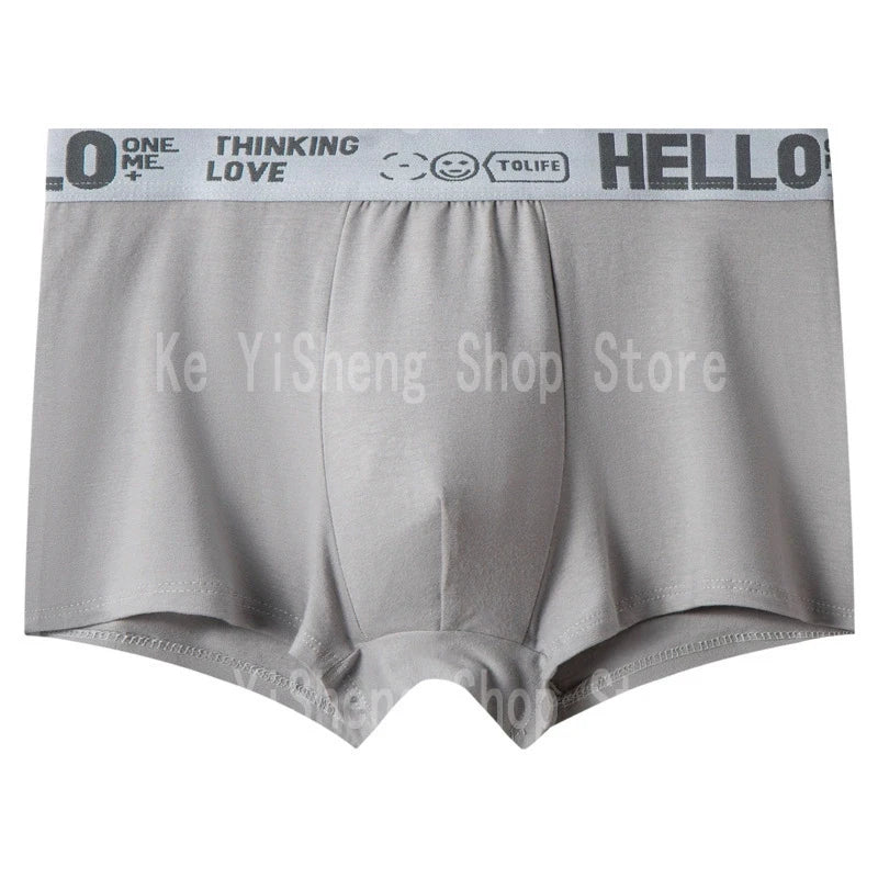10PCS Men's underwear mid-waist breathable lightweight boxers boxers letter suit men's underpants in multiple colors