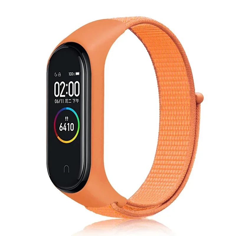 Nylon loop Mi band 4 5 6 Strap Replacement Soft Adjustable Wrist Watchband Pulsera correa For Xiaomi Mi band 3 4 5 6 7 Bracelet