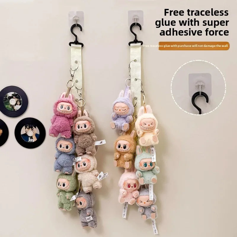 Pendant Storage Display Shelf Doll Wall for Doll Practical Plush Door Behind Clip Wardrobe Wall Hanging Storage Bag