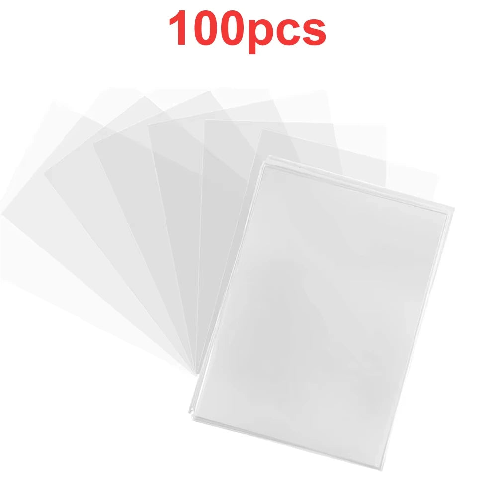 600pcs Hard Card Sleeves And Soft Card Holder Covered With Protective Filmclear Trading Protectors For Pokmone Football Gamecard